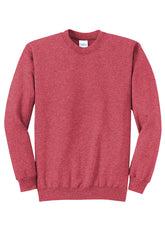 Port & Company® Adult Core Fleece Crewneck Sweatshirt - Heather Red